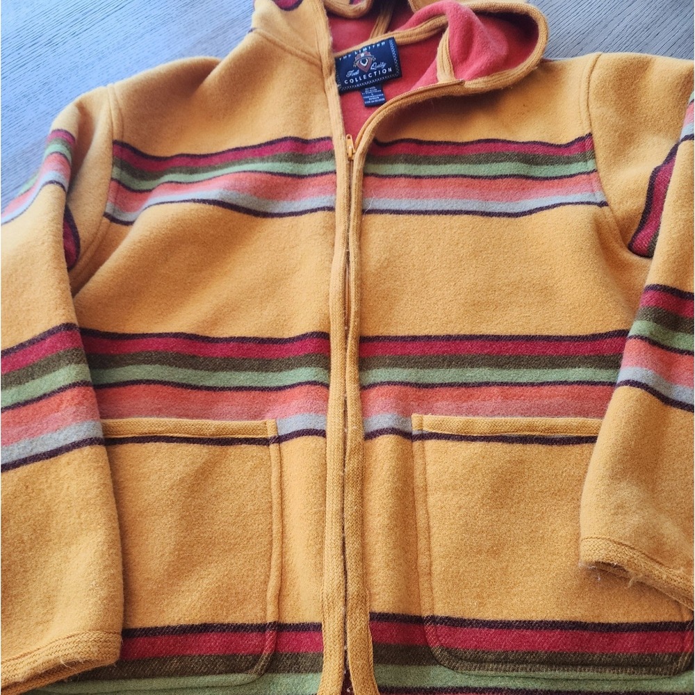 VTG The Limited Collection Wool Blanket Coat. Mustard 90's Gritty Boho Blanket